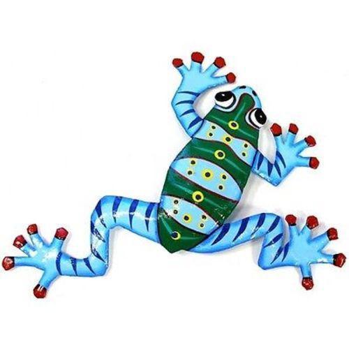 Ten Inch Metal Blue Frog - Caribbean Craft