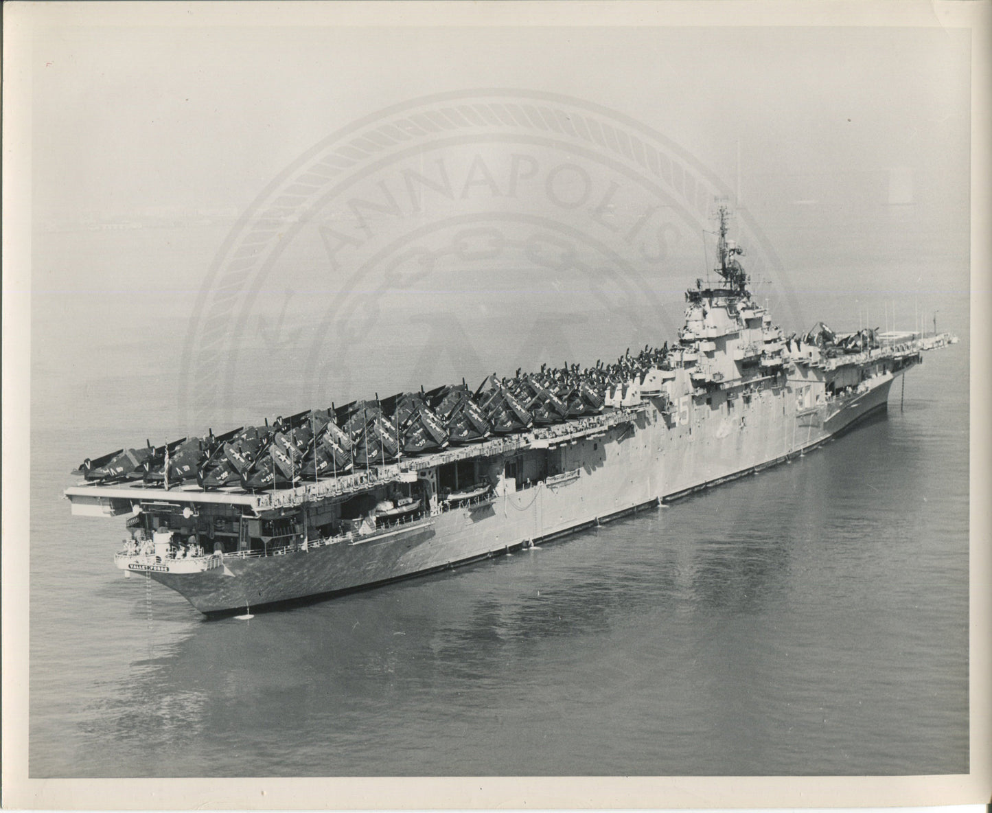 Official Navy Photo of WWII era USS Valley Forge (CV-45) Aircraft Carrier