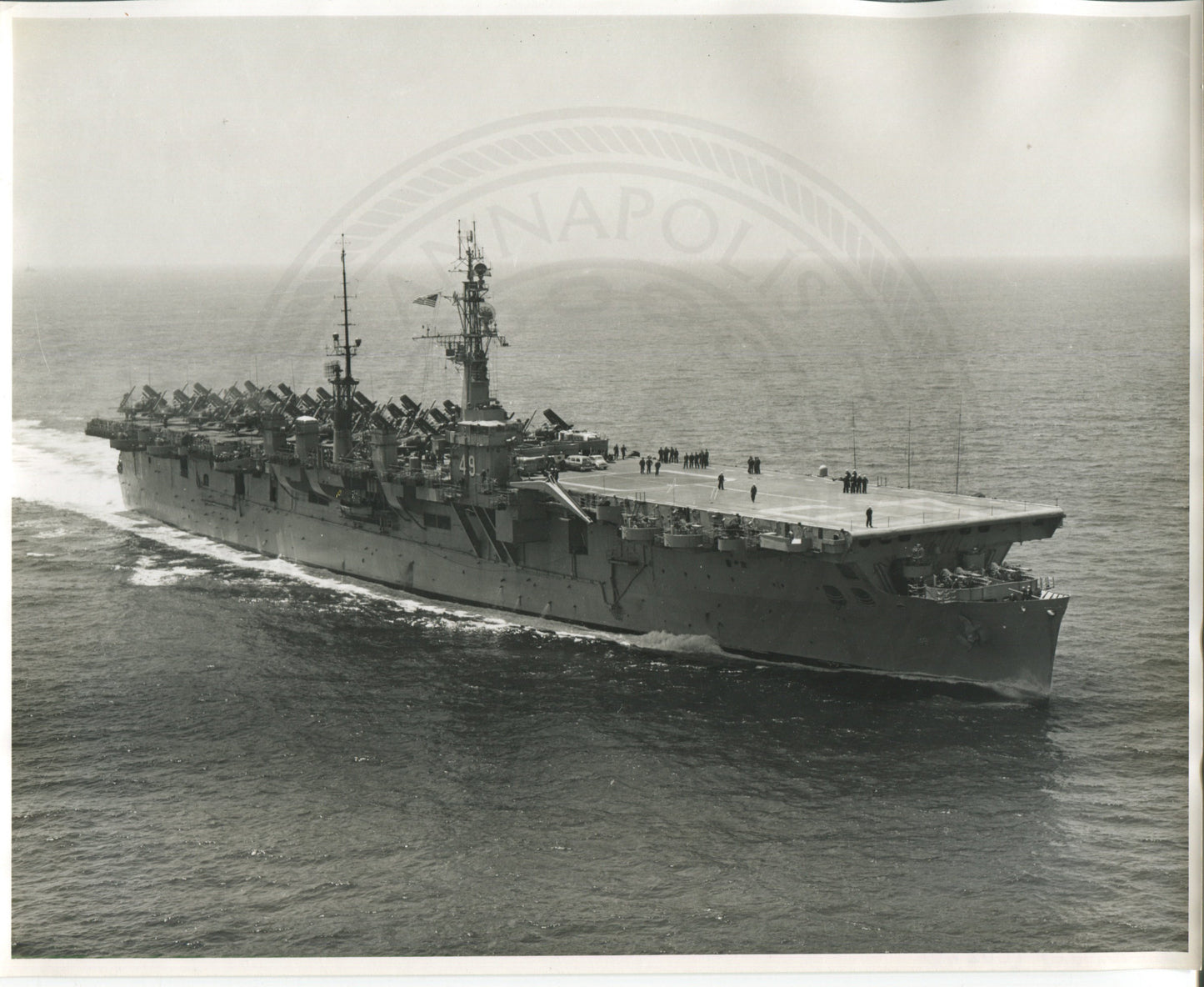 Official Navy Photo of WWII era Wright (CV-49) Aircraft Carrier