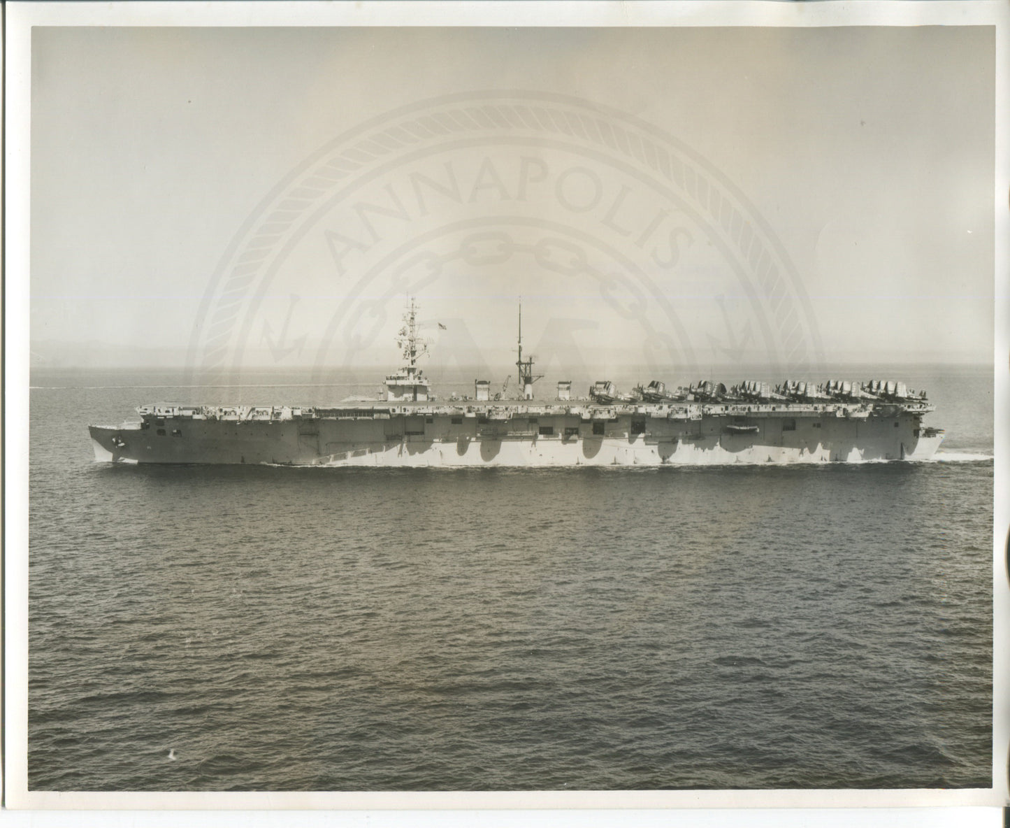 Official Navy Photo of WWII era Wright (CV-49) Aircraft Carrier