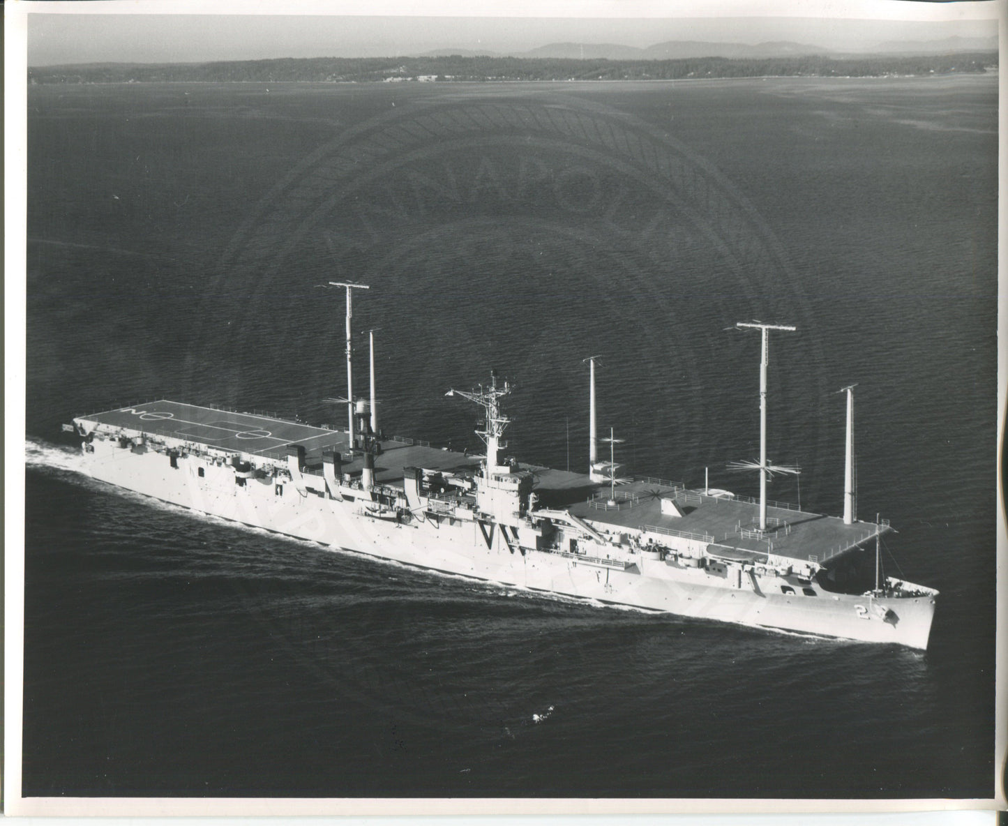 Official Navy Photo of WWII era Wright (CV-49) Aircraft Carrier