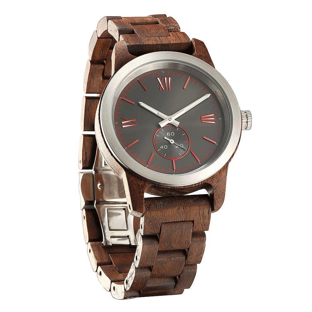 PERSONALIZED Men's Handcrafted Eco-Friendly Walnut Wood Watch **Free Shipping**