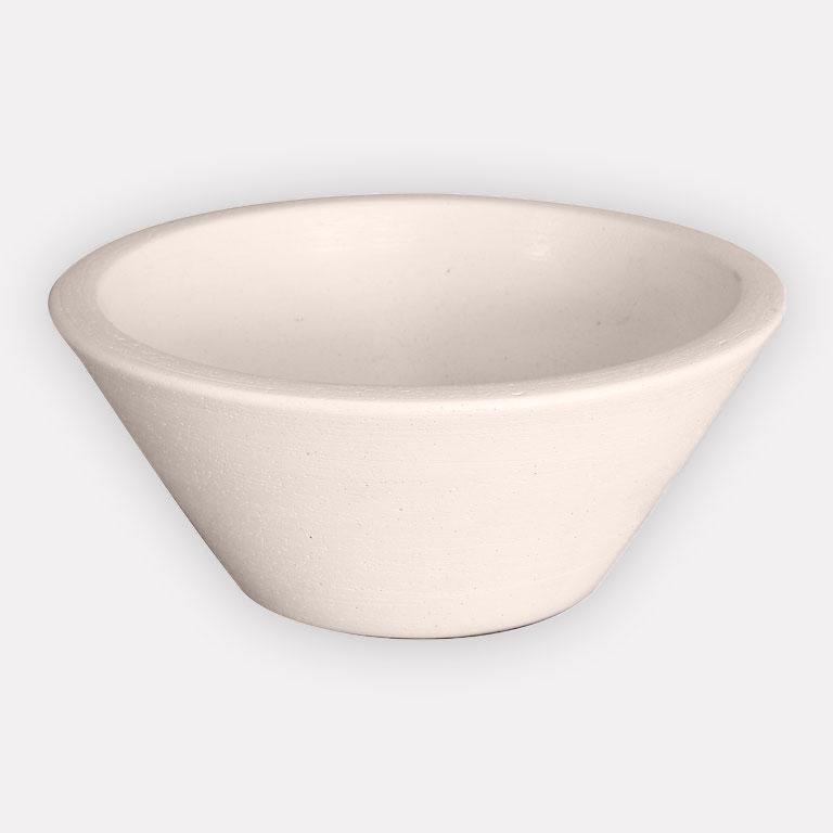 Handcrafted Conical Ceramic Vessel Sink - Ivory