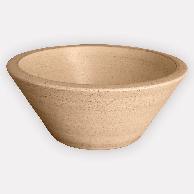 Handcrafted Conical Ceramic Vessel Sink - Beige