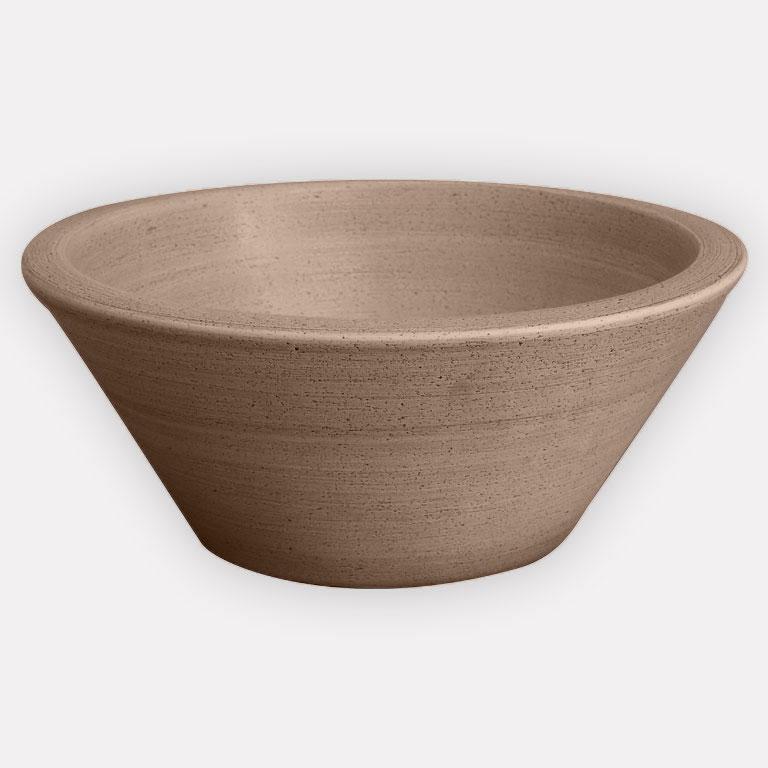 Handcrafted Conical Ceramic Vessel Sink - Dark Gray