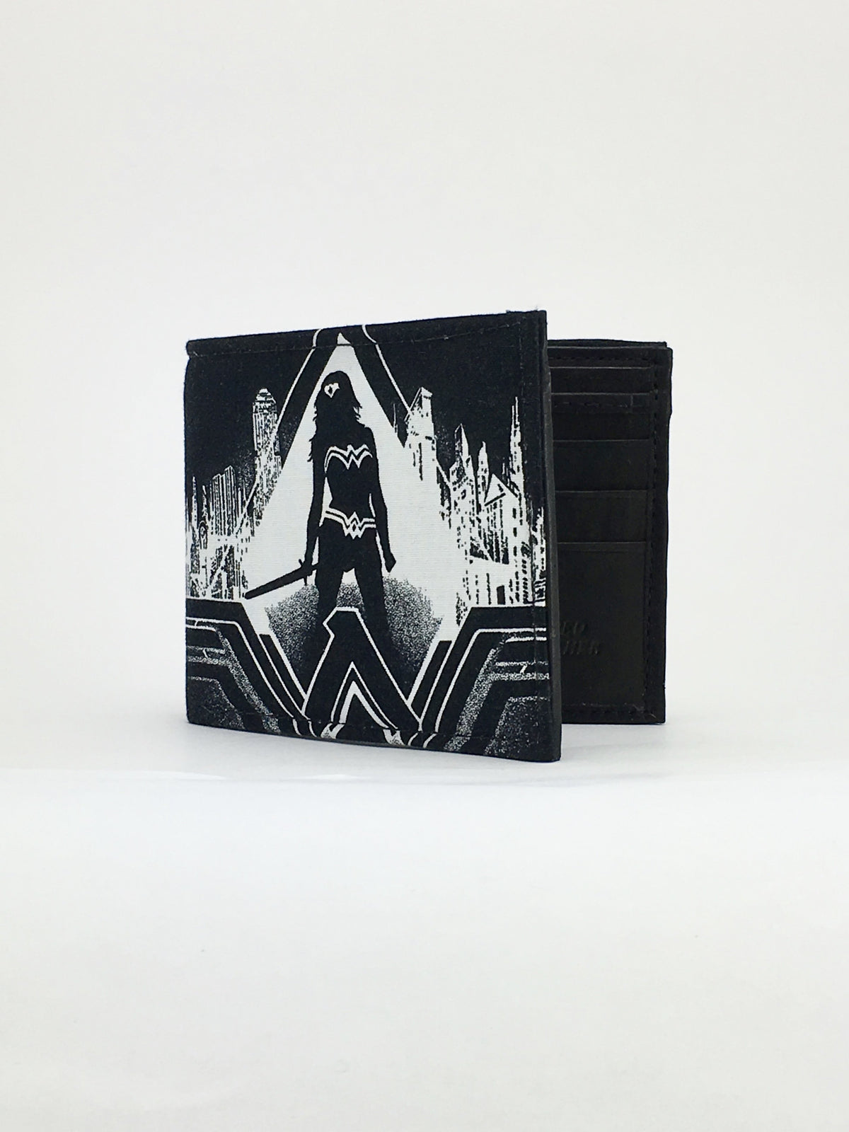 Wonder Woman black print handcrafted billfold wallet