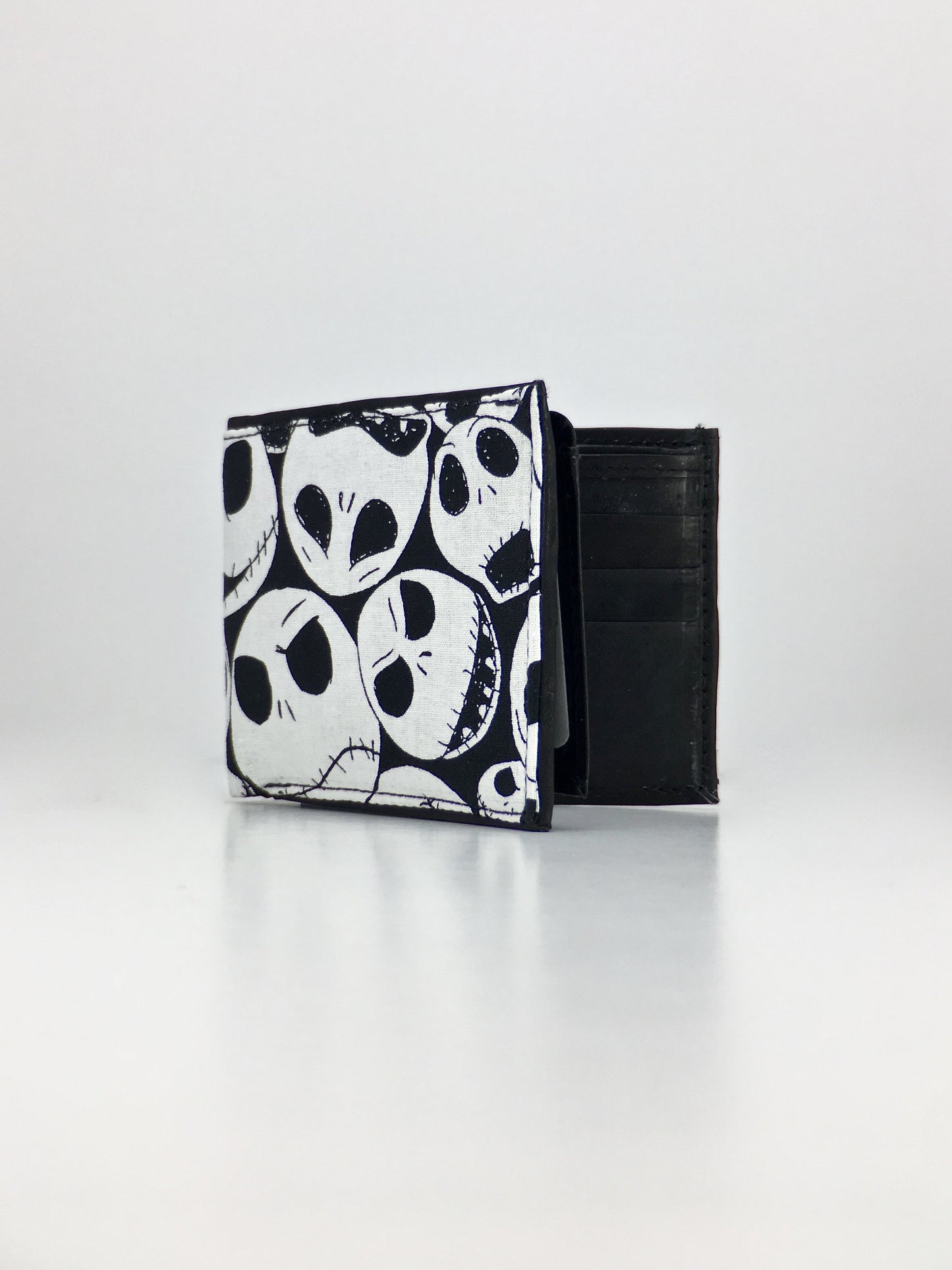 Jack Skellington print handcrafted billfold wallet