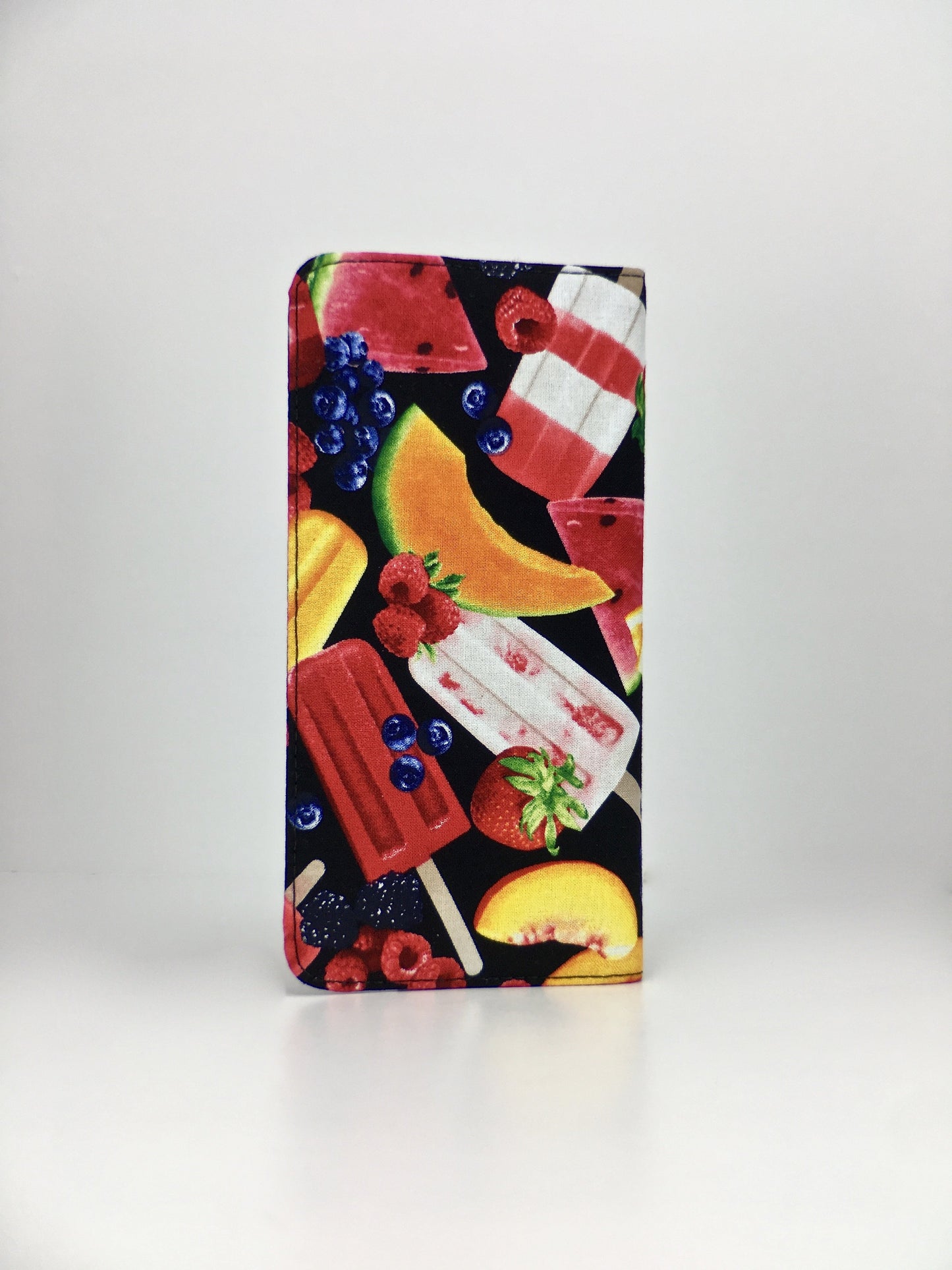 Paletas print handcrafted checkbook wallet