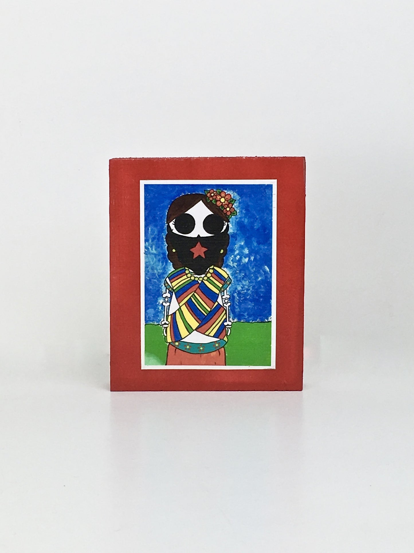 Revolucionaria dia de muertos inspired handcrafted pop art frame by Ninoska Arte