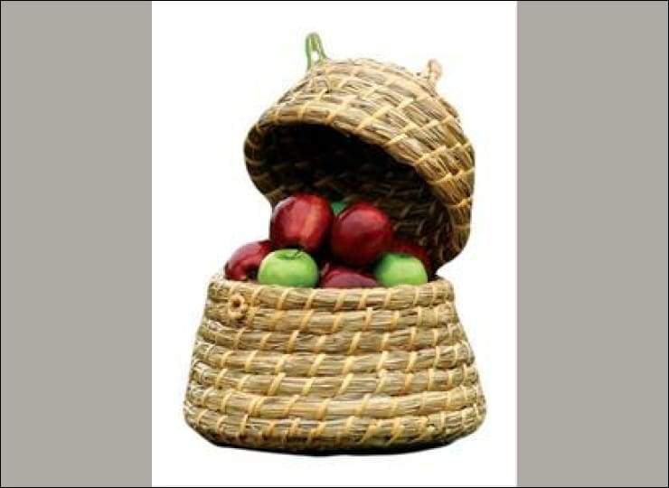 Hand Crafted Bee Skep Basket 17" Tall