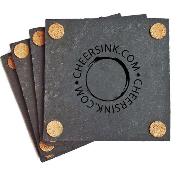 Wisconsin Craft Beer Tent State Slate Coaster