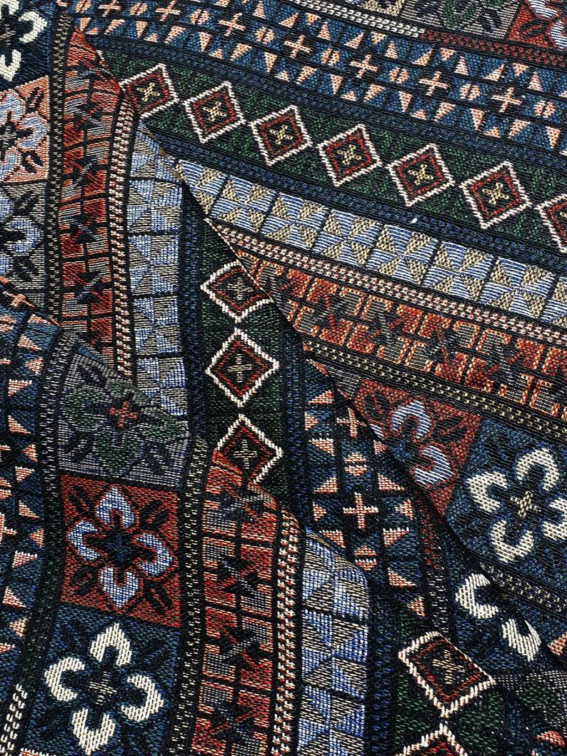 Veradacraft Thai Woven Cotton Fabric Tribal Fabric Native Fabric Ethnic fabric Aztec fabric Craft Supplies Woven Textile 1/2 yard (WFF265)