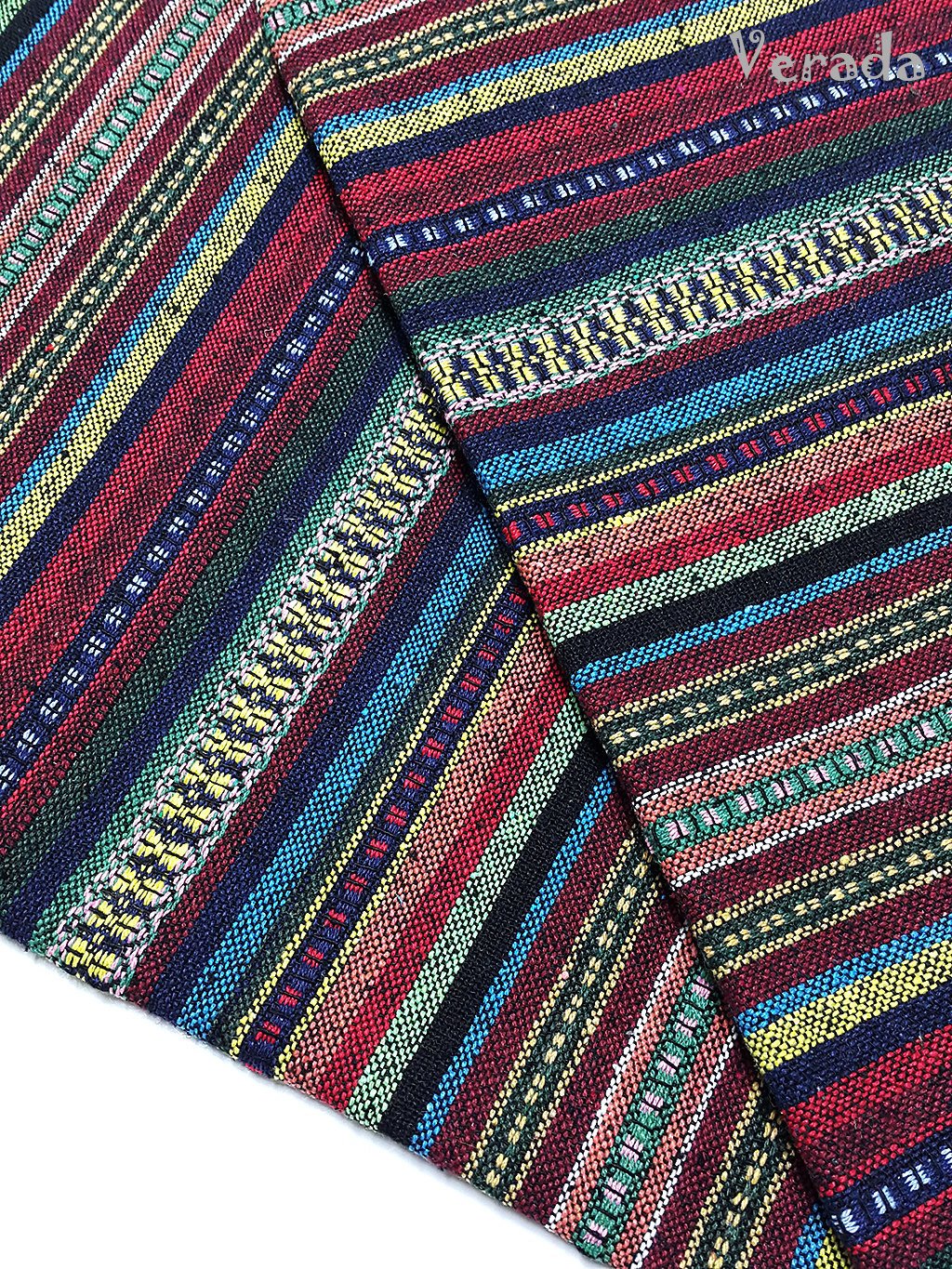 Thai Woven Cotton Tribal Fabric Textile 1/2 yard (WF130)