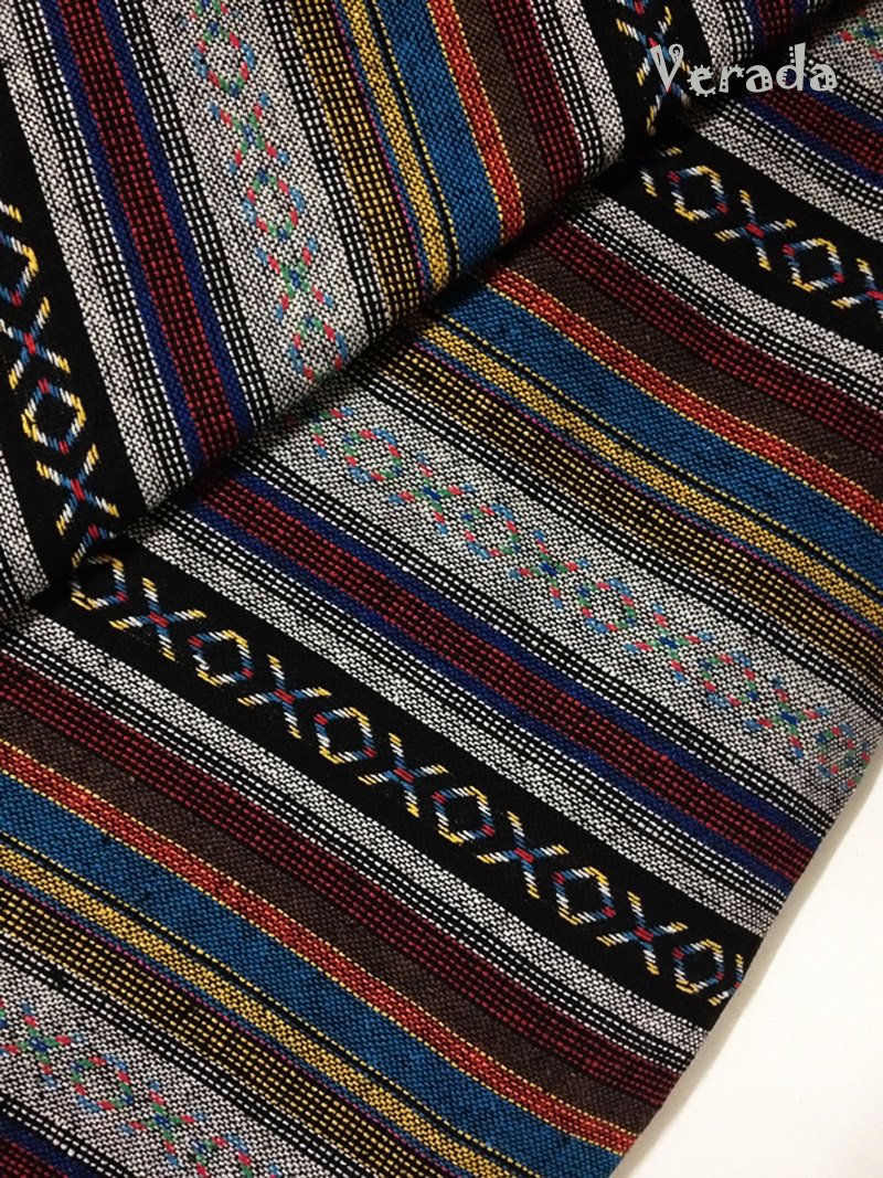 Thai Woven Cotton Tribal Fabric Textile 1/2 yard (WF14)