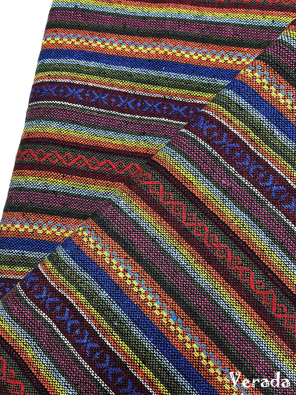 Thai Woven Cotton Tribal Fabric Textile 1/2 yard (WF149)