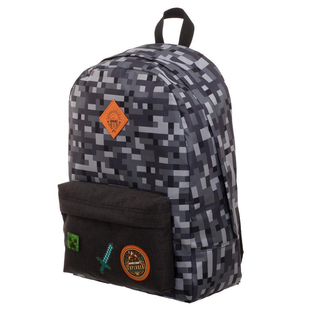 Minecraft Backpack - Camo Gray