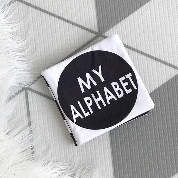 My Alphabet - Handcrafted Luxe Soft Book - Black & White