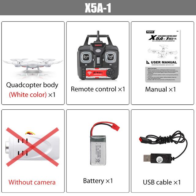 Original Syma X5A-1 (Not X5A) Drone 2.4G 4CH RC Helicopter Quadcopter with No Camera, Aircraft Dron for Novice Ship from Russia