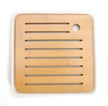 Japanese Bamboo Ceramics Tea Tray