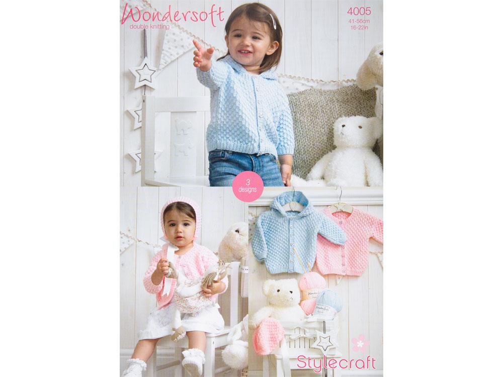 Jackets & Bonnet in Stylecraft Wondersoft DK (4005)