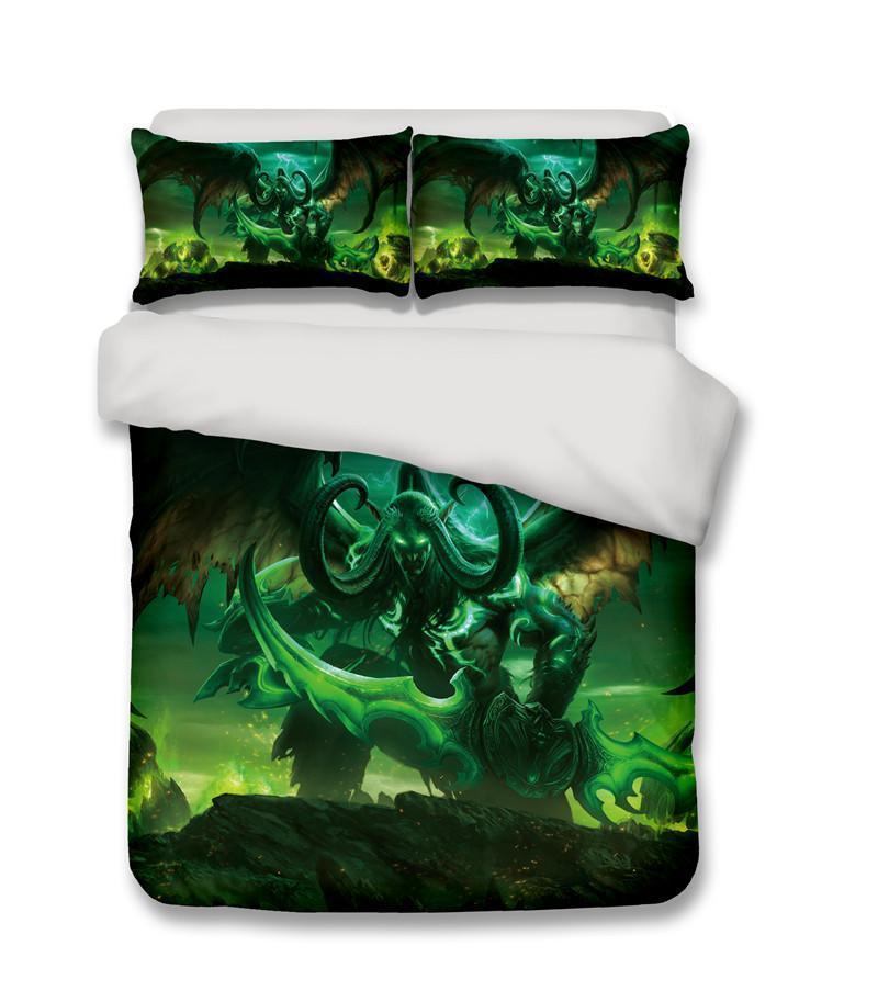 World of Warcraft Printed Bedding 3d Bedroom Blanket Mats Bed Quilt 3pcs Christmas