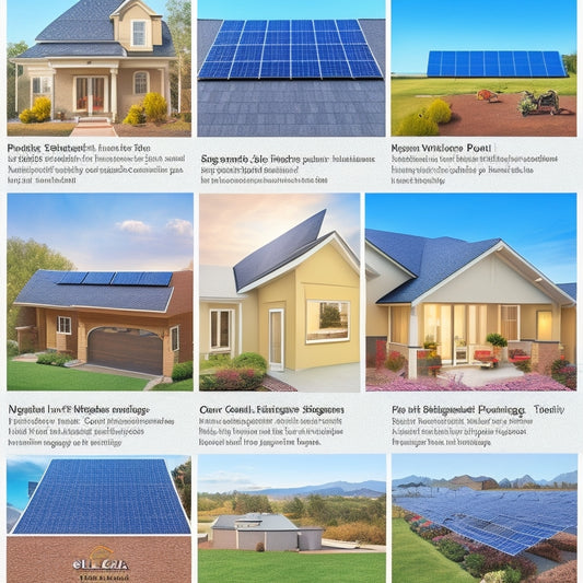 An illustration of a roof with solar panels being installed, showcasing 10 distinct stages: measuring, inspecting, removing shingles, installing brackets, mounting panels, connecting wires, adding inverters, securing panels, and final inspections.