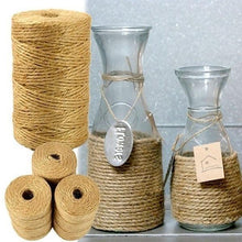 Load image into Gallery viewer, Jute Twine 100M Natural Sisal 2mm Rustic Tags Wrap Wedding Decoration Crafts Twisted Rope String Cord Events Party Supplies