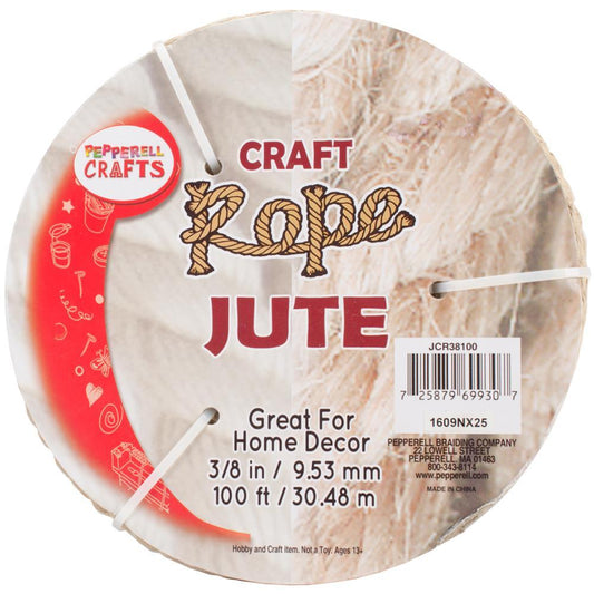 Macrame .......Jute Craft Rope .375" (9.53cm) x 100'(30.5m)