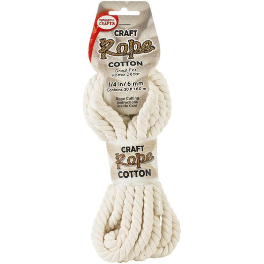 Macrame ..........Cotton Craft Rope .25" (6mm) x 18' (6m)