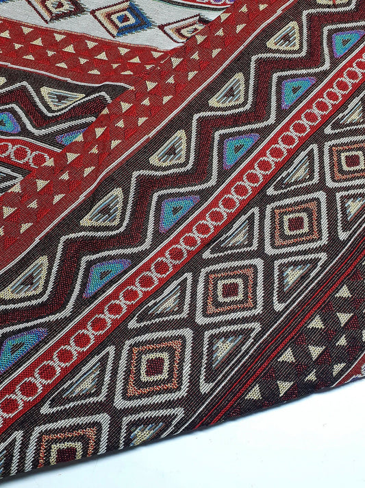 Woven Fabric Tribal Fabric Native Fabric by the yard Ethnic fabric Aztec fabric Craft Supplies Woven Textile 1/2 yard (WFF260)