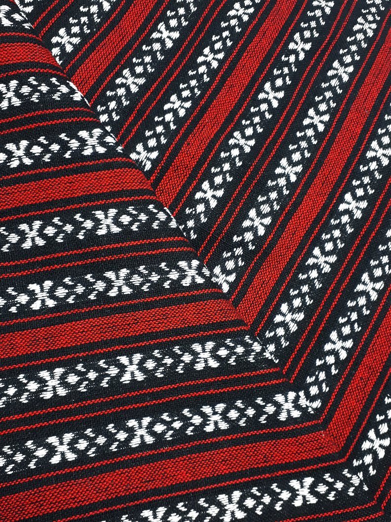 Thai Woven Cotton Fabric Tribal Fabric Native Fabric by the yard Ethnic fabric Aztec fabric Craft Supplies Woven Textile 1/2 yard (WF254)