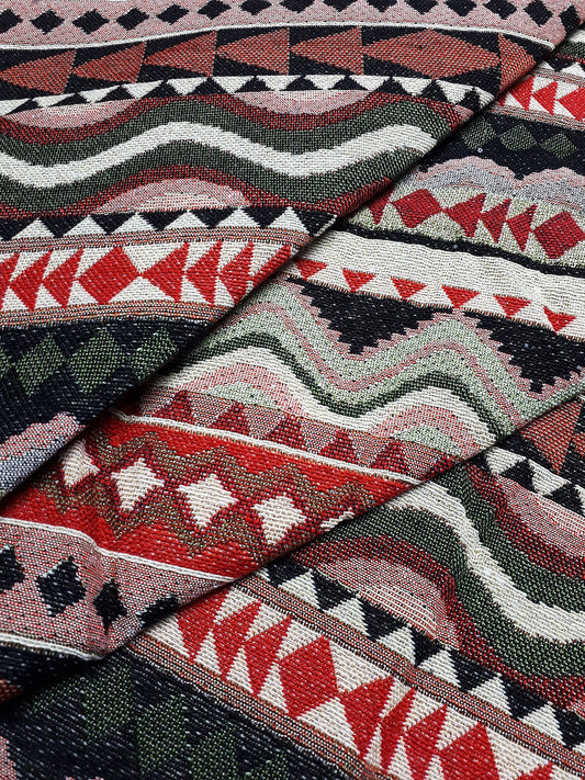 Thai Woven Fabric Tribal Fabric Native Cotton Fabric by the yard Ethnic fabric Craft fabric Craft Supplies Woven Textile 1/2 yard (WFF249)