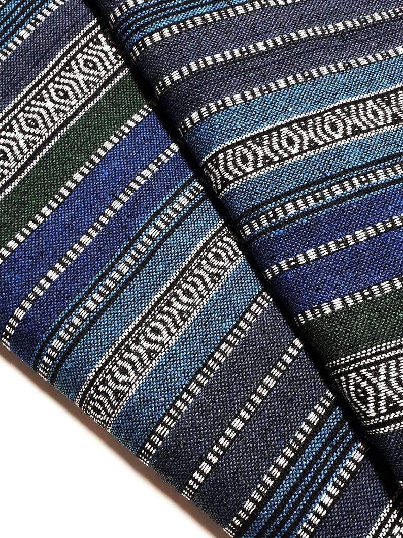 Thai Woven Cotton Fabric Tribal Fabric Native Fabric by the yard Ethnic fabric Aztec fabric Craft Supplies Woven Textile 1/2 yard (WF245)