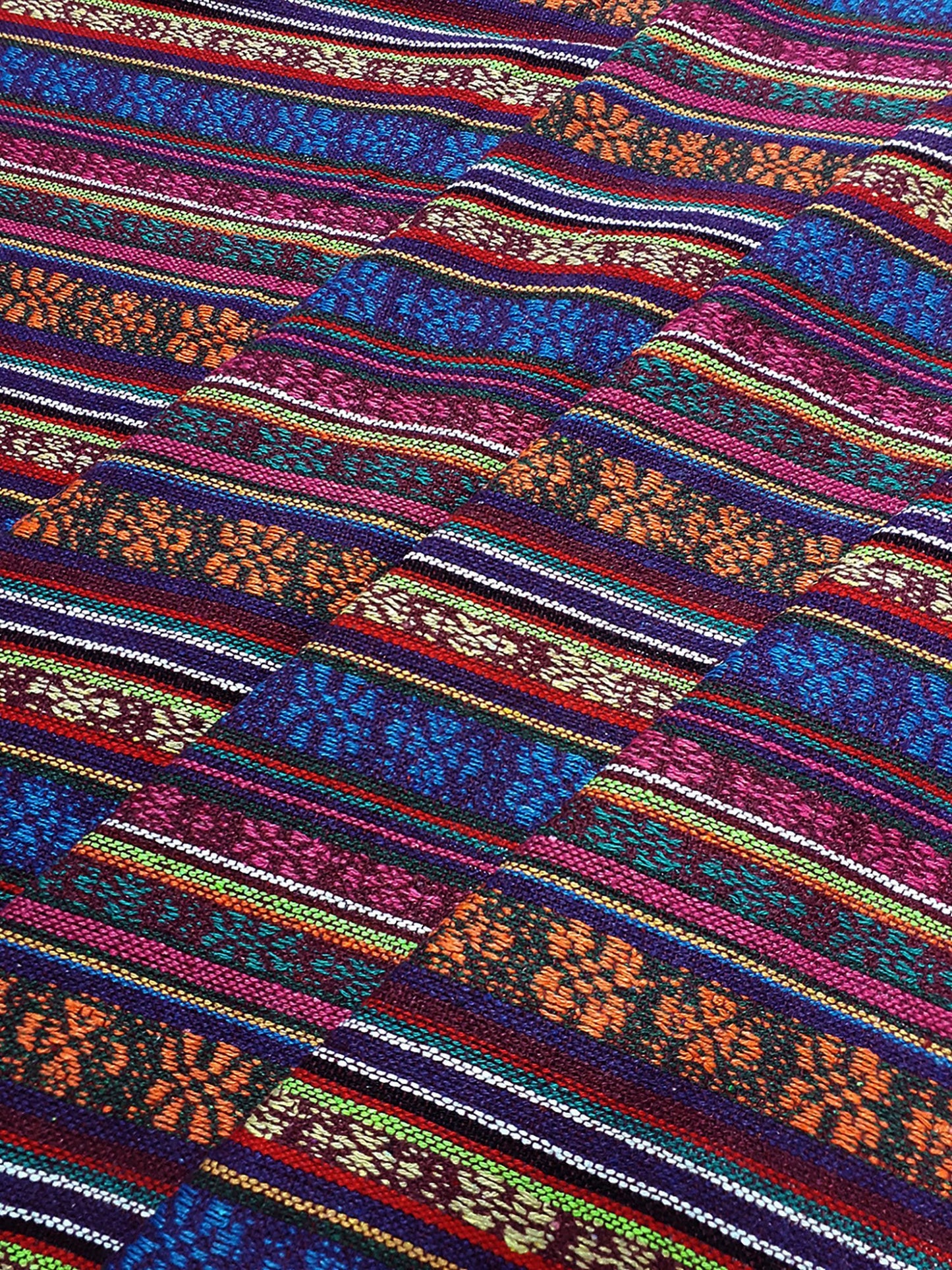 Thai Woven Cotton Fabric Tribal Fabric Native Fabric by the yard Ethnic fabric Aztec fabric Craft Supplies Woven Textile 1/2 yard (WF176)