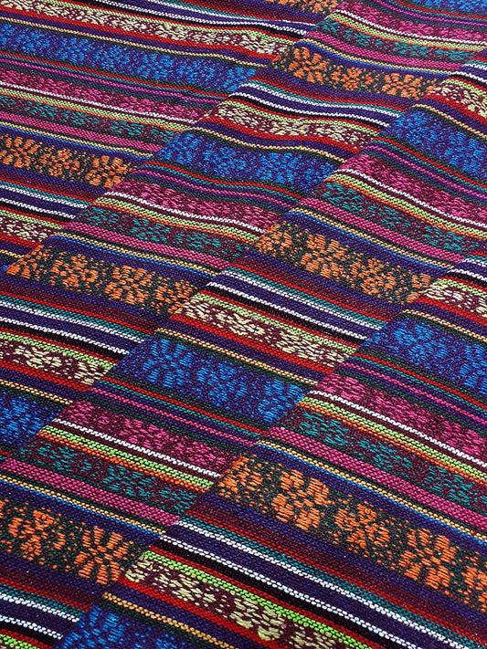 Thai Woven Cotton Fabric Tribal Fabric Native Fabric by the yard Ethnic fabric Aztec fabric Craft Supplies Woven Textile 1/2 yard (WF176)