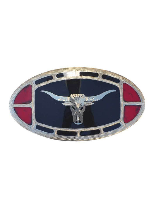 Johnson & Held Nickle Silver Longhorn Handcrafted Buckle