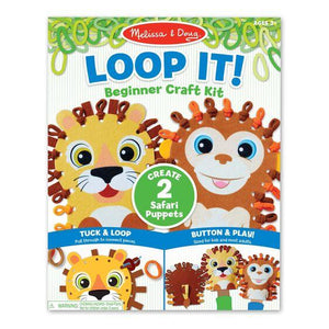 Loop It! Beginner Craft Kit- Safari Puppets