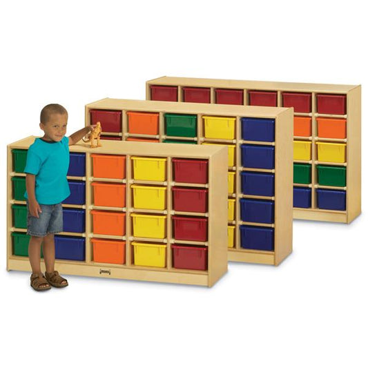 Jonti-Craft 0426JC Mobile Cubbie Storage with 25 Colored Trays