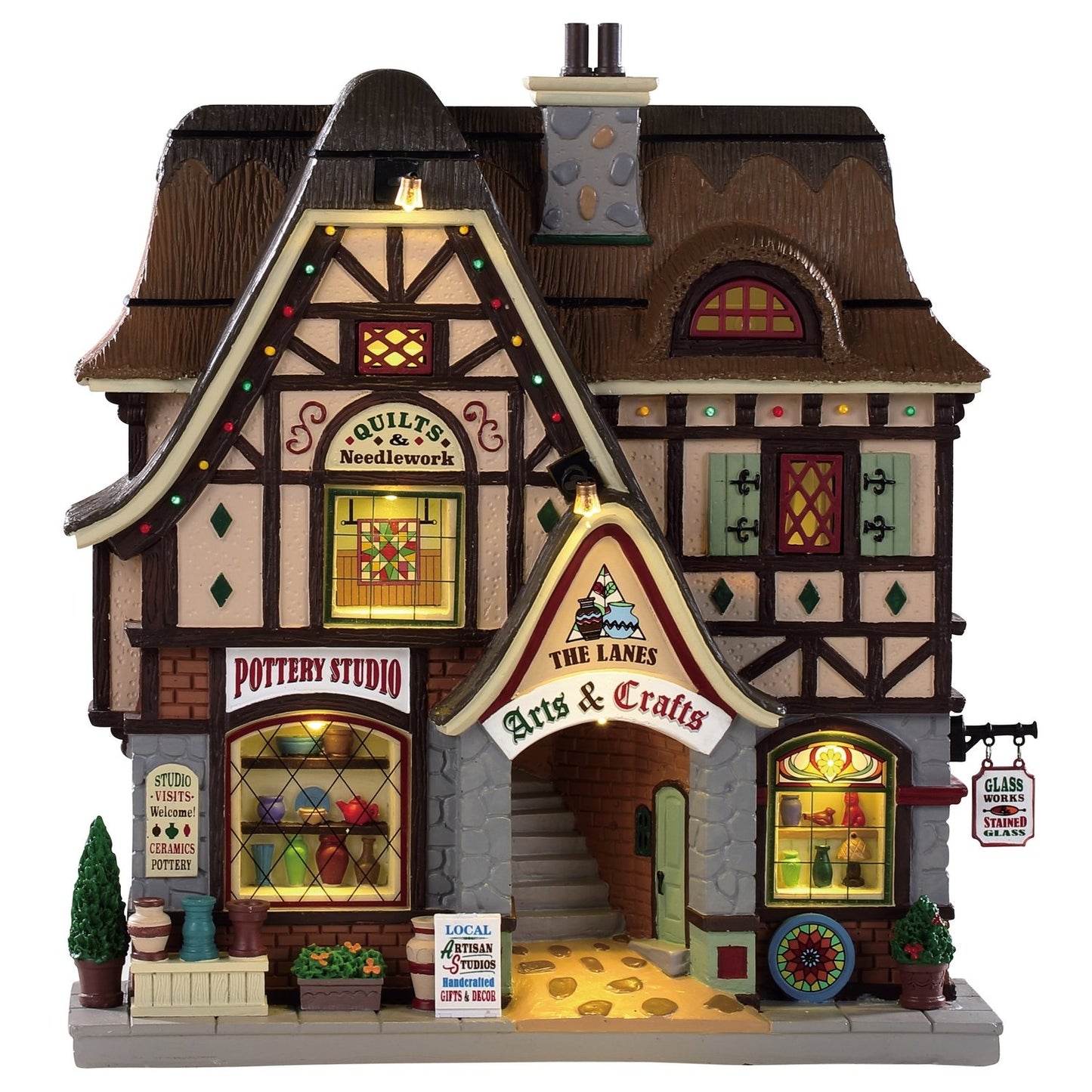 NEW 2019 Lemax Caddington Village Building Facade: The Lanes - Arts & Crafts #95472