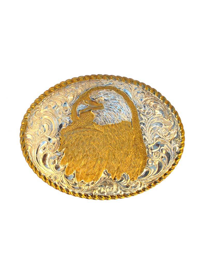 Johnson & Held American Eagle Nickle Silver Handcrafted Belt Buckle