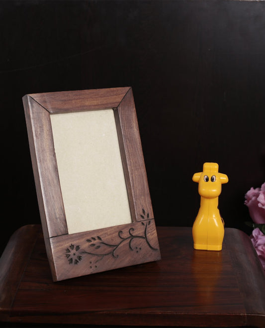 Wooden Photo Frame With Hand Carving