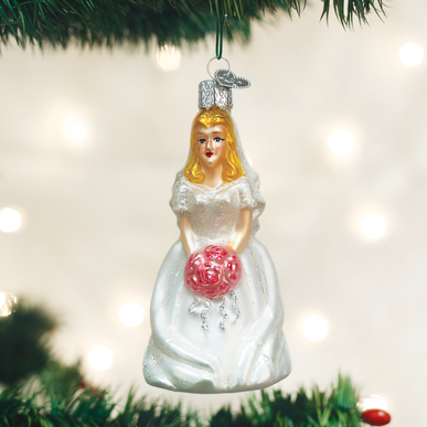 Old World Christmas Handcrafted Blown Glass Ornament - Bride