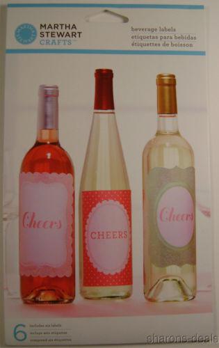 Martha Stewart Craft Vintage Beverage Bottle Labels 36 Lot 6 Cheers DIY Gift NEW