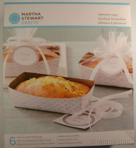 Martha Stewart Crafts 18 Bakeable Trays Lot 3 Pans Labels Ribbon Cello Bags Gift