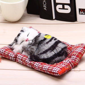 Simulation Sleeping Cat Craft Toy  with Sound