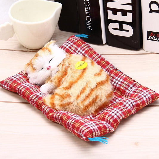 Simulation Sleeping Cat Craft Toy  with Sound