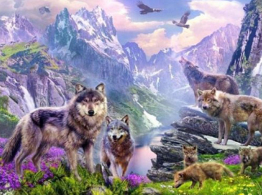 Wolves 5D Diamond Painting Embroidery DIY Craft Home Decor