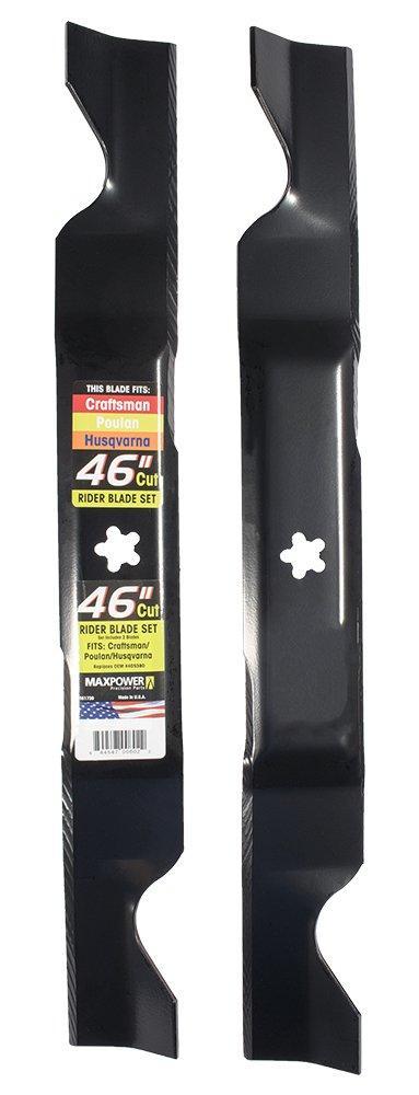 Maxpower 561739 2-Blade Set for a 46" Cut Craftsman/Husqvarna/Poulan Replaces
