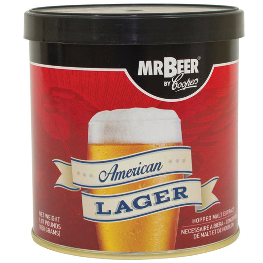 Mr. Beer American Lager Craft Beer Refill Kit, Contains Hopped Malt Extract