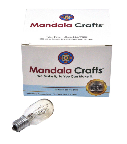 Mandala Crafts 12 E12 110V 15W Incandescent Light Bulb Replacement for Salt Lamp